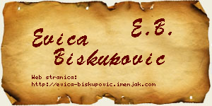 Evica Biskupović vizit kartica